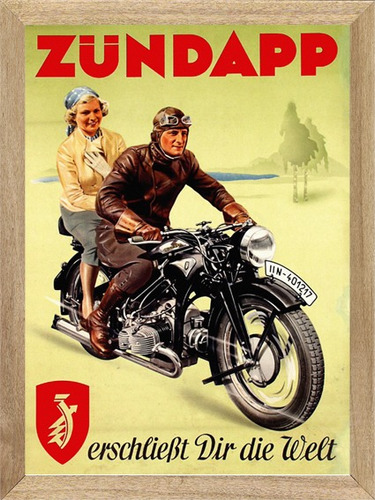 Motos Zündapp, Cuadro, Poster, Publicidad       H294