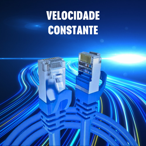 Cabo De Rede 1,5 Metro Lan Internet Crimpado Rj45 Cat5e Azul