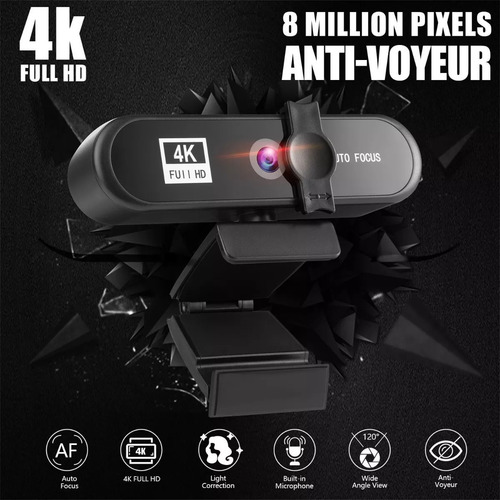 4k Webcam Câmera Para Computador Notebook Com Suporte