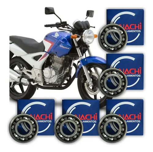 Kit Rolamento Roda Traseira Dianteira Cbx 250 Twister Nach