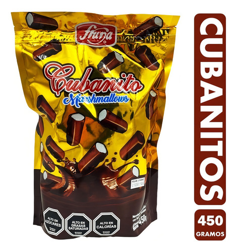 Cubanito 450g Fruna Mashmellow Bañado En Chocolate