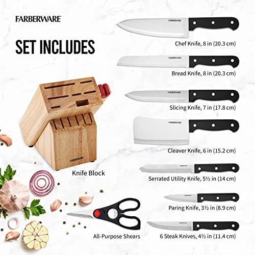 Set De Cuchillos Triple-rivet De Farberware 14 Piezas Con Af