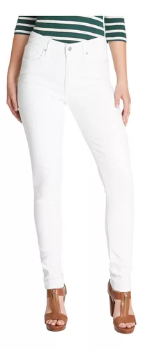 Pantalón Blanco Levi's® 711 Mujer Skinny Super High Waist