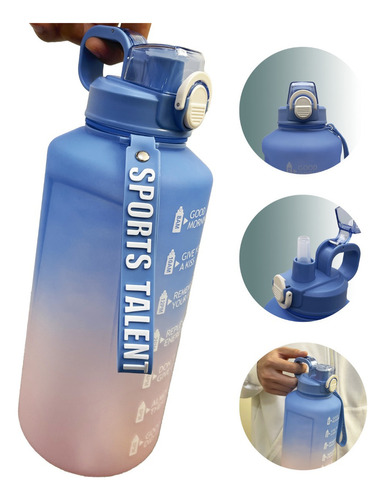 Garrafa De Água Squeeze 2000ml - A267 Cor Azul