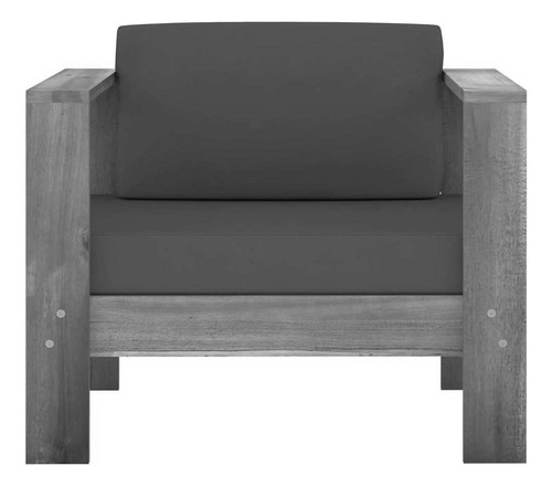 Sala Lounge De Jardín De 8 Pza Gris Oscuro De Madera M3 Color Café
