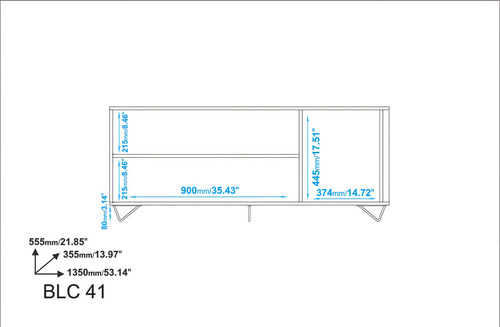 Mueble de Tv Rack 60 pulgadas, Mesa para TV 2 Puertas, Madera MDF con acabado natural
