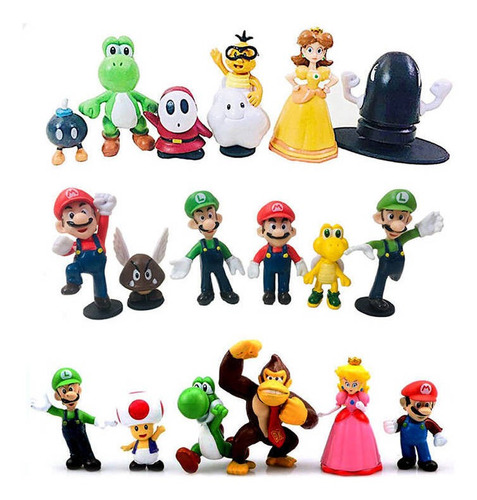 18 Piezas Juguetes De Super Mario Bros Luigi Anime Juguetes | Meses sin  intereses