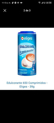 Edulcorante Eliges 650 Comprimidos