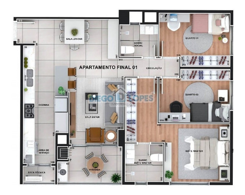 Imagem 14 de 15 de Apartamento Para Venda, 3 Dormitório(s), 89.51m² - 1941