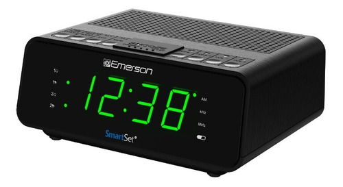 Radio Despertador Emerson Smartset Cks1900 Con Radio Am Fm Color Negro