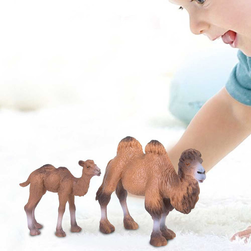 Figura de camello en miniatura de 2 piezas, modelo animal