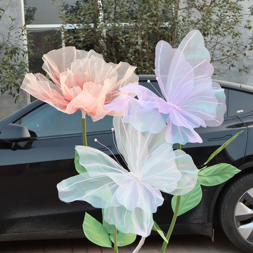 Mariposa Artificial De Hilo De Seda 3d Para Exteriores