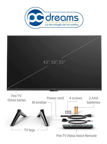 Imagen 2 de 10 de Tv Amazon Fire Tv 55 4k Uhd Manos Libres Con Alexa