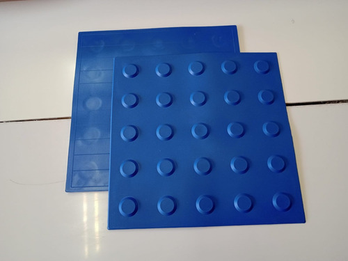 50pçs Piso Tátil Alerta Azul Pvc 25x25cm Ótima Qualidade