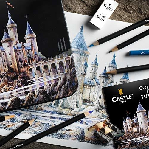 Castle Art Supplies 120 Lapices De Colores Para Colorear Pa