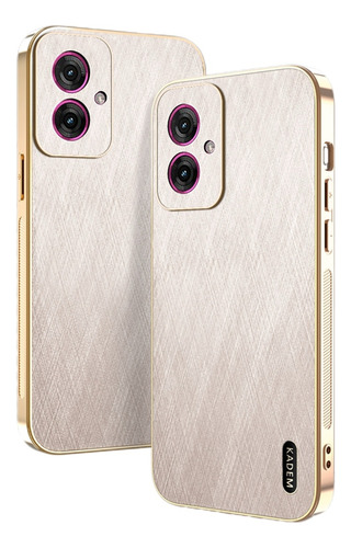 Funda Protectora Para Realme C75 4g Resistente A Los Arañazos, Lujosa, Marco Galvanizado, Piel De Seda
