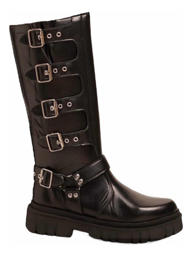 Botas Bucaneras Biker Boots Con Hebillas