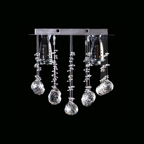 Lámpara colgante de Cristal Cortado Gamalux Williams Krystal Plafón de 4 Luces GU10 Cromada