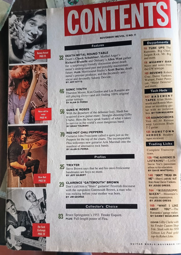 Revista Guitar World - Slash - Flea - Steve Vai - Mountain (Usado)