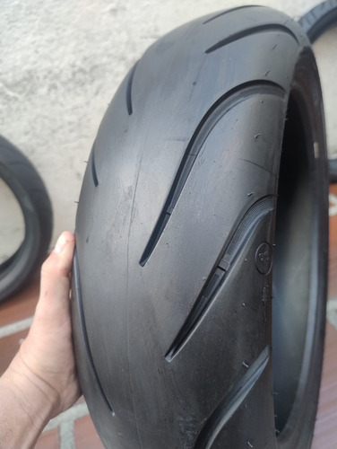 Pneu De Moto. Pneu Traseiro 180/55 B18 Michelin Commander Or (Usado)