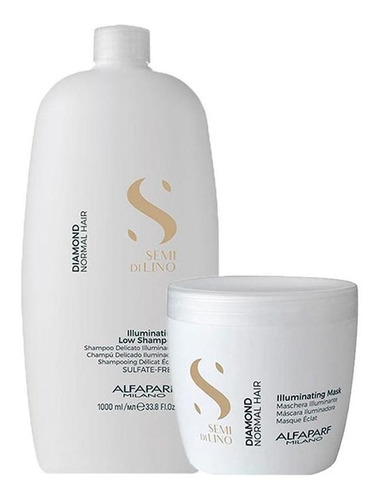 Kit Alfaparf Sdl Diamond - Shampoo 1000ml + Máscara 500ml