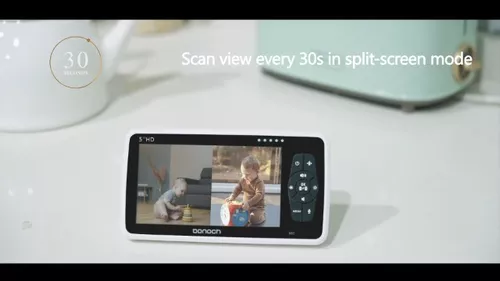 Monitor de bebé con cámara sin WiFi 720P 5 pulgadas pantalla HD visión  nocturna, batería de 22 horas, rango de 1000 pies, zoom 4X audio de 2 vías  +