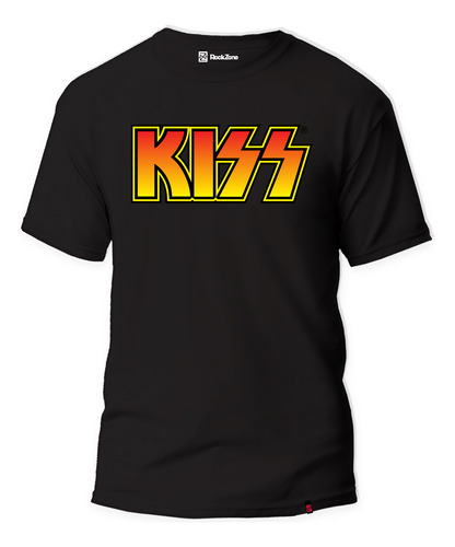 Camiseta Rock Band Kiss Logo Tradicional Top Gene Simmons