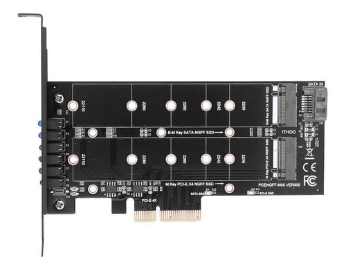 Pci-e 4x To Ngff Ssd Adapter Card B-key+m-key M.2 Ngff+nvme