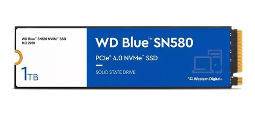 Ssd Western Digital Wd Blue Sn580 Nvme 1tb Pcie 4.0 M.2