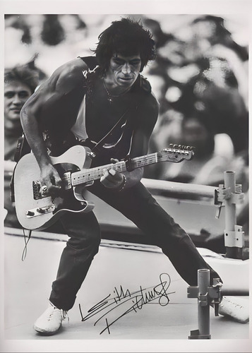 Póster Keith Richar Rolling Stones Autoadhesivo 60x42cm #
