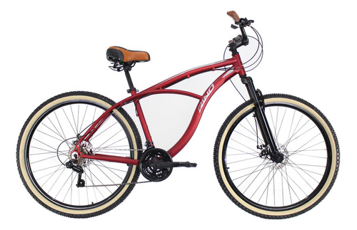 Bike Beach Alumin Aro 29 Rino- Freio Disco-c. Shimano E Susp Cor Vermelho Tamanho do quadro 18