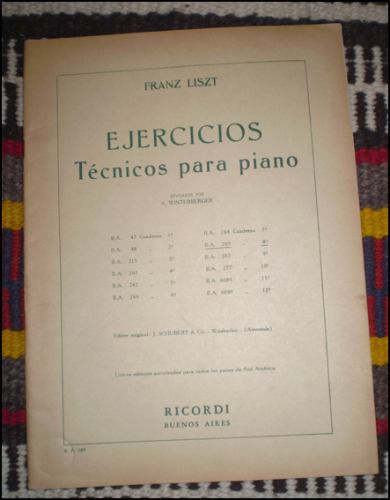 Ejercicios Tecnicos Para Piano, Cuaderno 8 _ Liszt - Ricordi