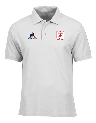 Camiseta Tipo Polo América De Cali Logos Bordados