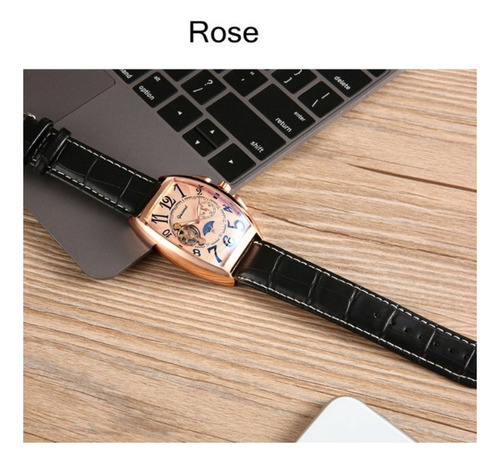 Reloj Mecánico De Cuero Luminoso De Moda G065