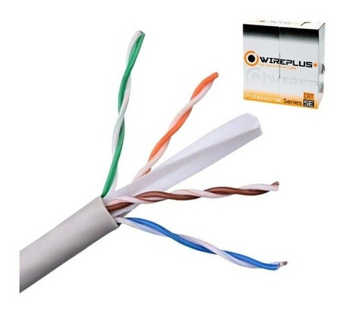 Imagen 5 de 7 de Bobina Cable Utp Cat 100mts Interior Internet Modem Router
