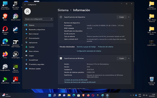 Cpu Gamer, Intel I9 10900k, Rtx 3090, M2 500gb, 2t, Ram 32gb