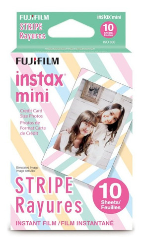 Imagen 1 de 4 de Fujifilm Cartucho Fuji Instax Mini Stripes 10 Hojas