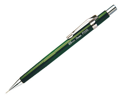 Lápiz mecánico Pentel Sharp P200, 0,5 mm, color verde (P205-DPb)