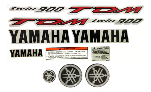 Kit Adesivo Emblema Yamaha Tdm 900 Prata Yhtdm90002