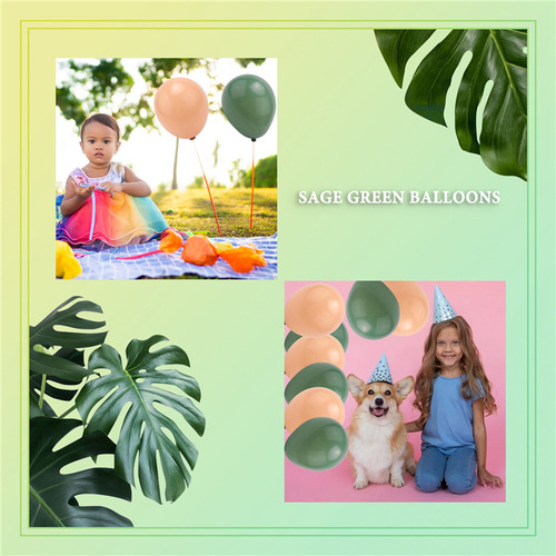 Kit De Guirnaldas De Globos De Color Verde Salvia, Globos Y