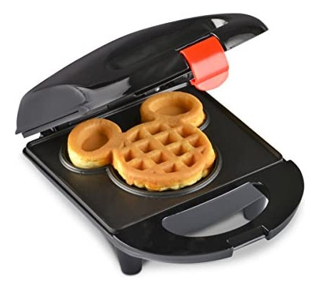 Disney Dcm-9 Mickey Mini Waffle Maker, Negro