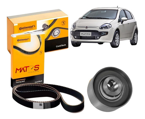 Kit Correia Dentada Fiat Punto Elx 2009 2010 1.4 Fire Evo