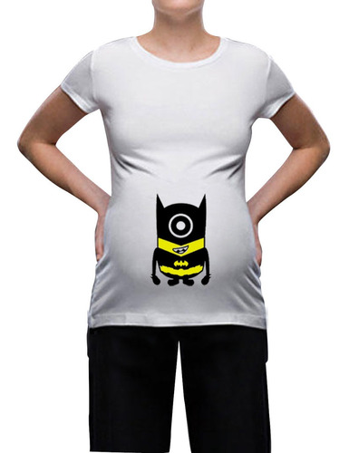 Playera Para Embarazada Bati Minion 3x2