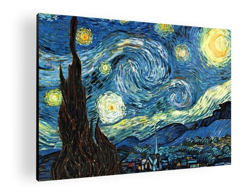 Cuadro Decorativo La Noche Estrellada - Van Gogh 42x30 Mdf