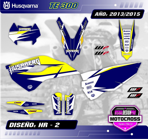Kit Calcos Gráfica Husqvarna Te 250/300/350 - 2013/2015