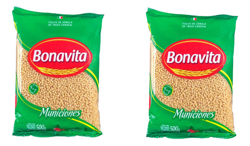 Pack X2u Paquete De Fideos Municiones De Trigo Candeal 500g