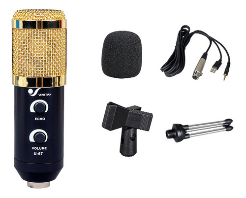 Microfono Venetian U-67 Xlr A Usb O Mini Plug + Accesorios
