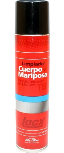 Imagen 1 de 3 de Limpiador Cuerpo Mariposa Locx 325ml Carbon Lacas Grasitud
