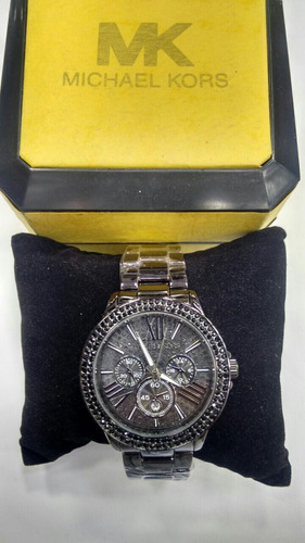 Relógio Feminino Dourado Prateado Preto Diamante Mk