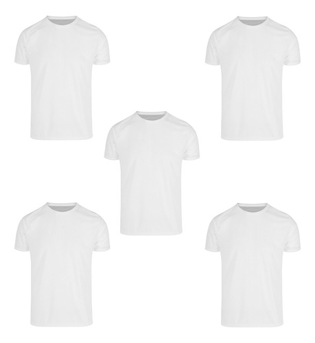 Pack 5 Playeras Manga Corta Hombres Deportiva Casual Basica